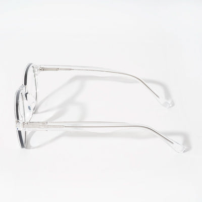 EyeJack Vortex Transparent Black Round Eyeglasses for Men & Women (SL009CL49-C3)
