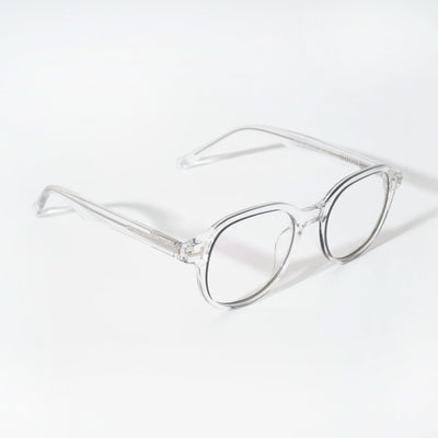 EyeJack Vortex Transparent Black Round Eyeglasses for Men & Women (SL009CL49-C3)