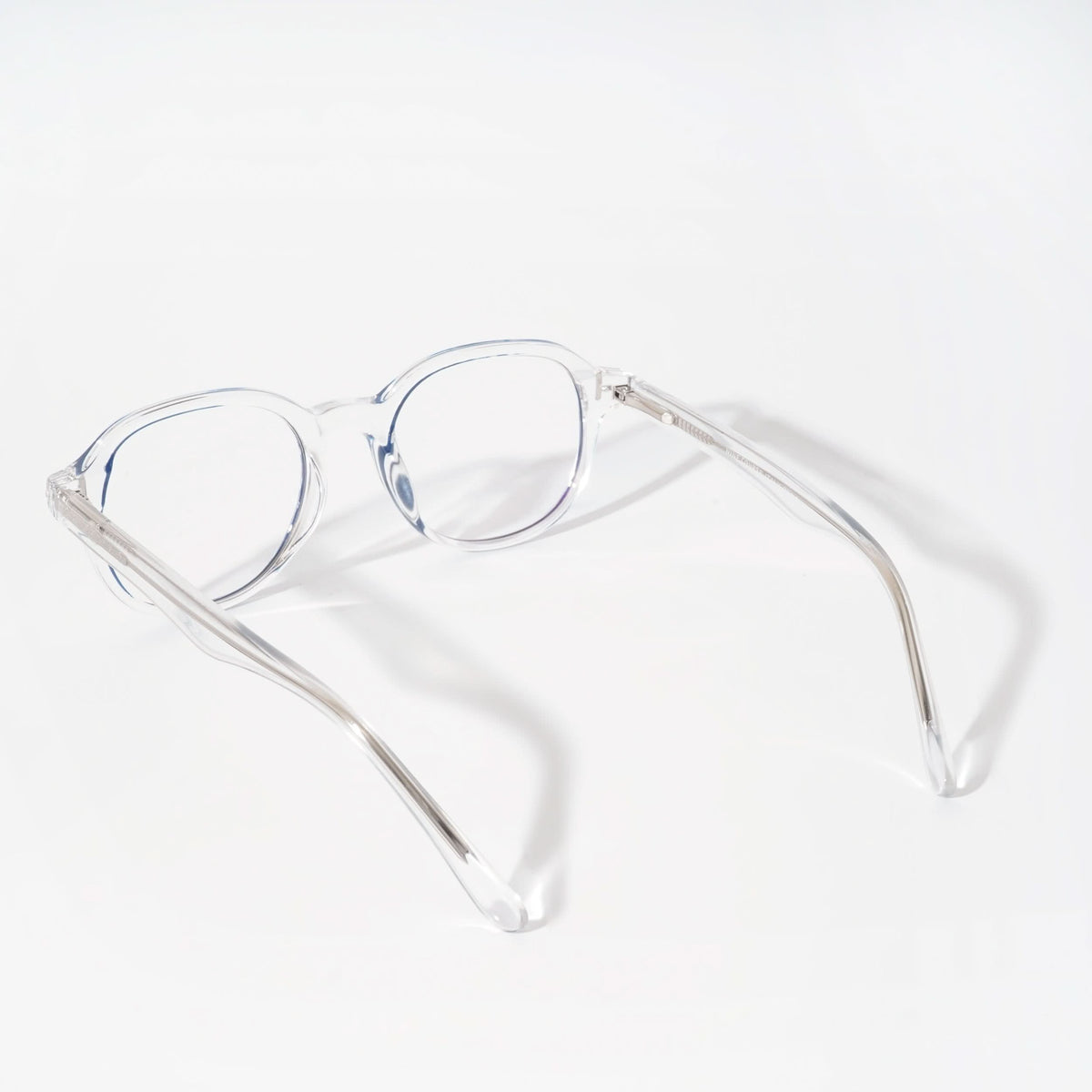 EyeJack Vortex Transparent Blue Round Eyeglasses for Men & Women (SL009CL50-C4)
