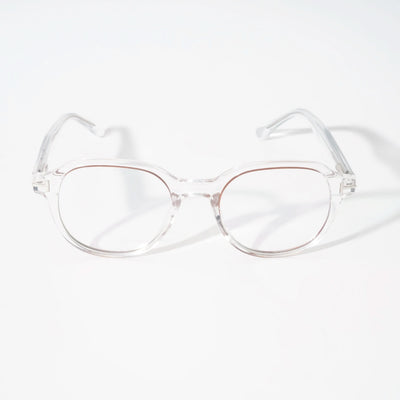 EyeJack Vortex Transparent Brown Round Eyeglasses for Men & Women (SL009CL51-C5)