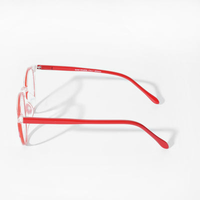 EyeJack Vortex Transparent Red Cateye Eyeglasses for Men & Women (SL010CL62-C8)