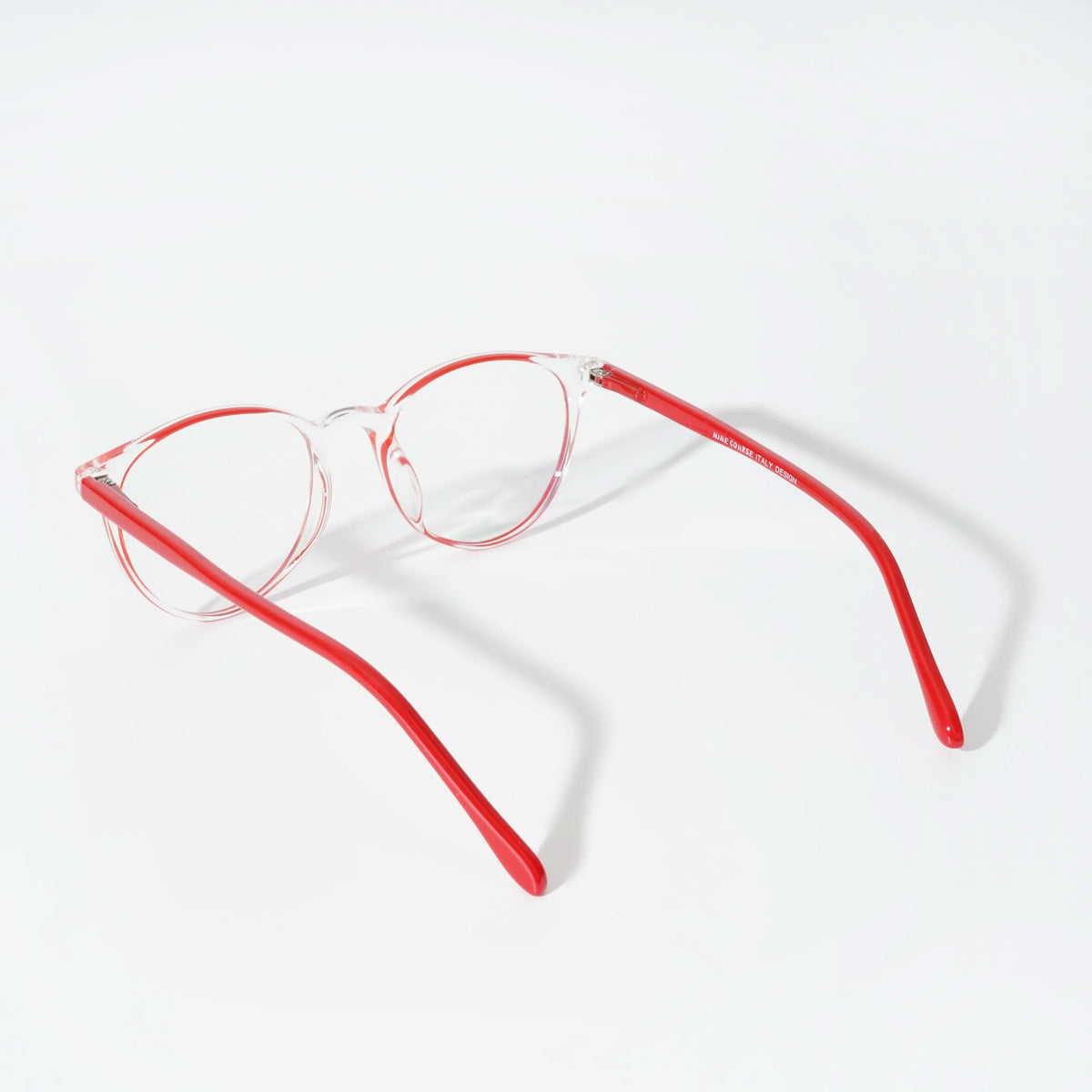 EyeJack Vortex Transparent Red Cateye Eyeglasses for Men & Women (SL010CL62-C8)
