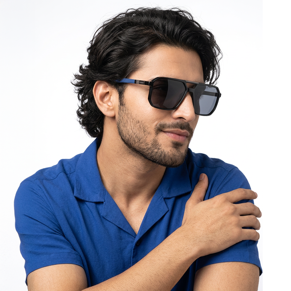 Eyejack Black Wayfarer Polarized Sunglasses for Men & Women (SR012PCL1110)