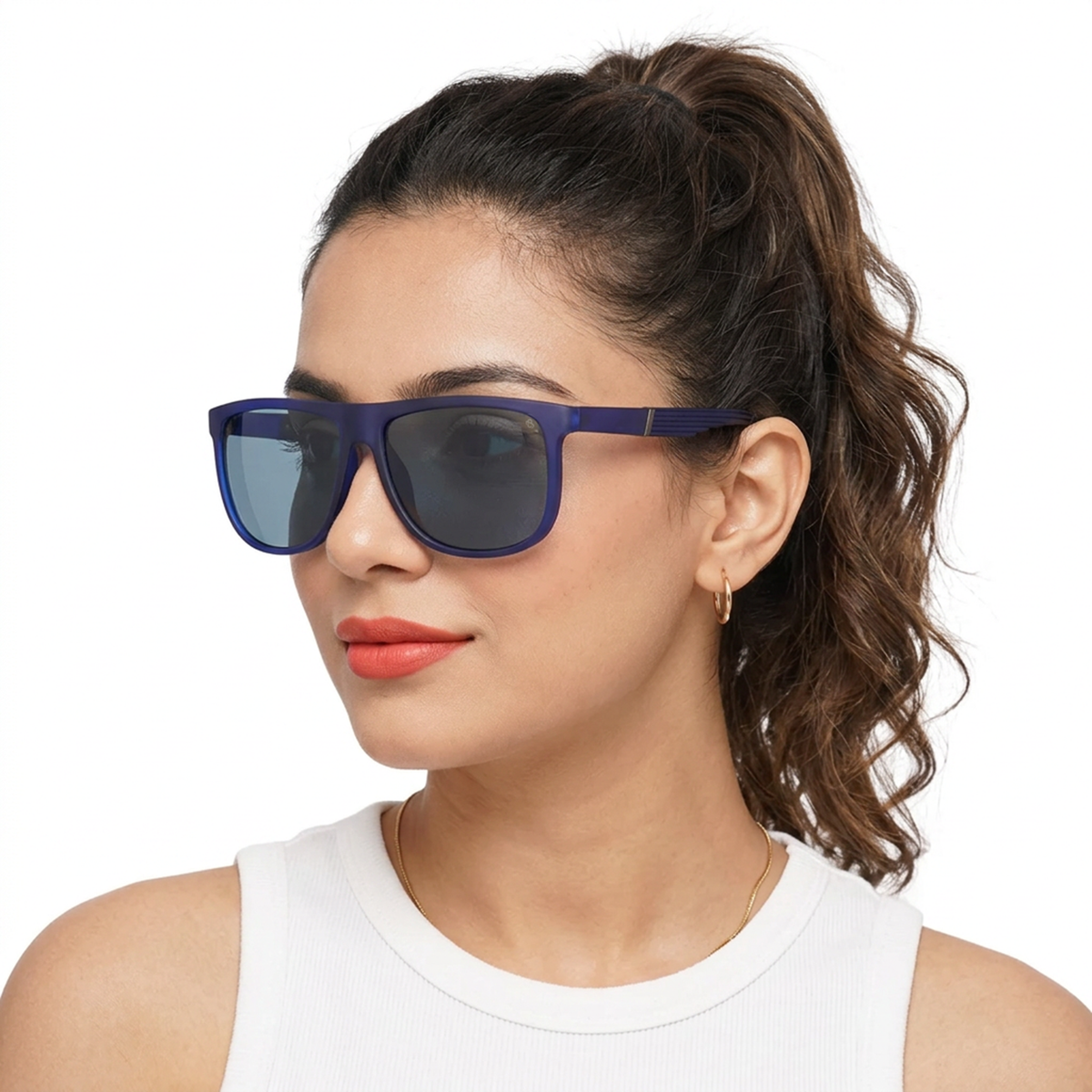 Eyejack Blue Wayfarer Sunglasses for Men & Women (TB36CL1072)