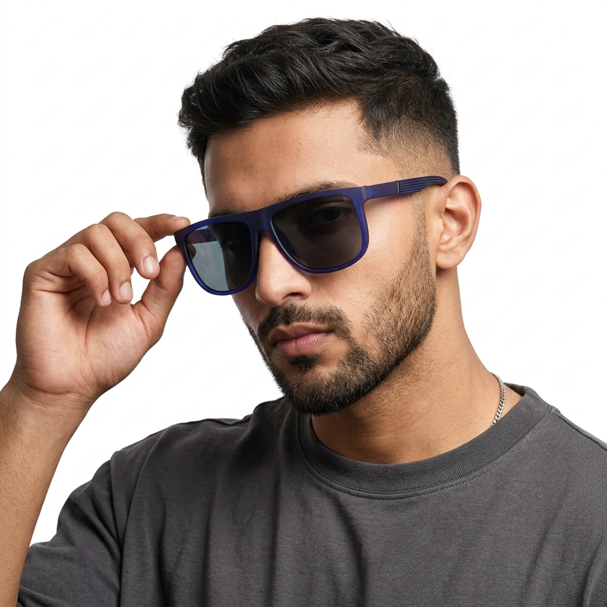 Eyejack Blue Wayfarer Sunglasses for Men & Women (TB36CL1072)