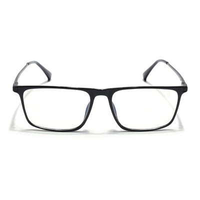 Eyejack Domino Shine Black Rectangle Eyeglasses for Men & Women (TR1001FCL1616-C1)