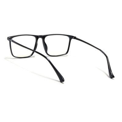 Eyejack Domino Shine Black Rectangle Eyeglasses for Men & Women (TR1001FCL1616-C1)