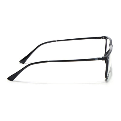 Eyejack Domino Shine Black Rectangle Eyeglasses for Men & Women (TR1001FCL1616-C1)