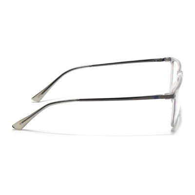 Eyejack Domino Transparent Rectangle Eyeglasses for Men & Women (TR1001FCL1618-C3)