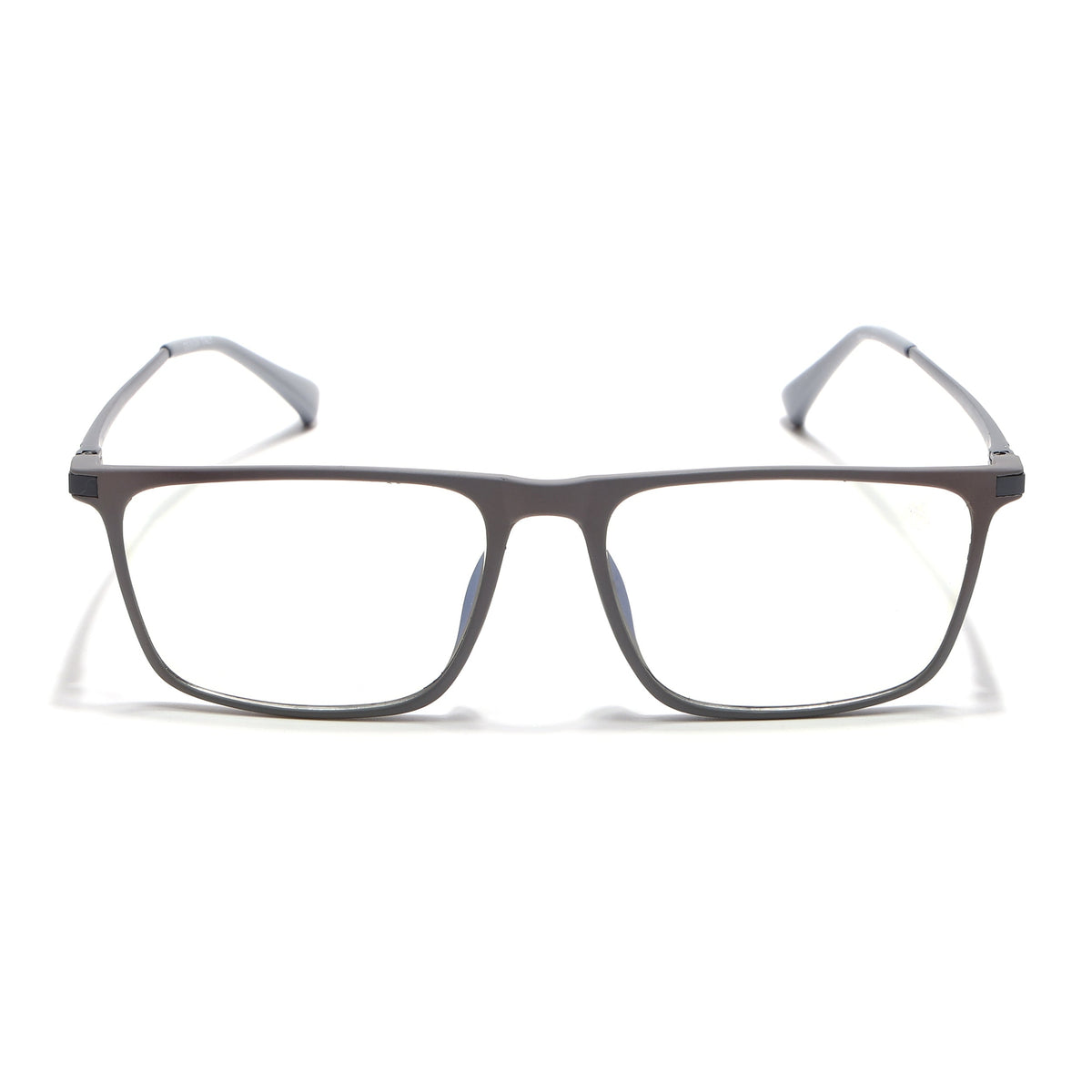 Eyejack Domino Grey Rectangle Eyeglasses for Men & Women (TR1001FCL1620-C5)