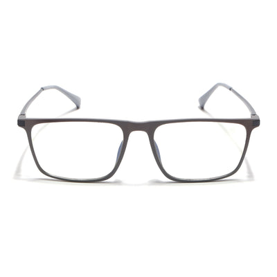 Eyejack Domino Grey Rectangle Eyeglasses for Men & Women (TR1001FCL1620-C5)