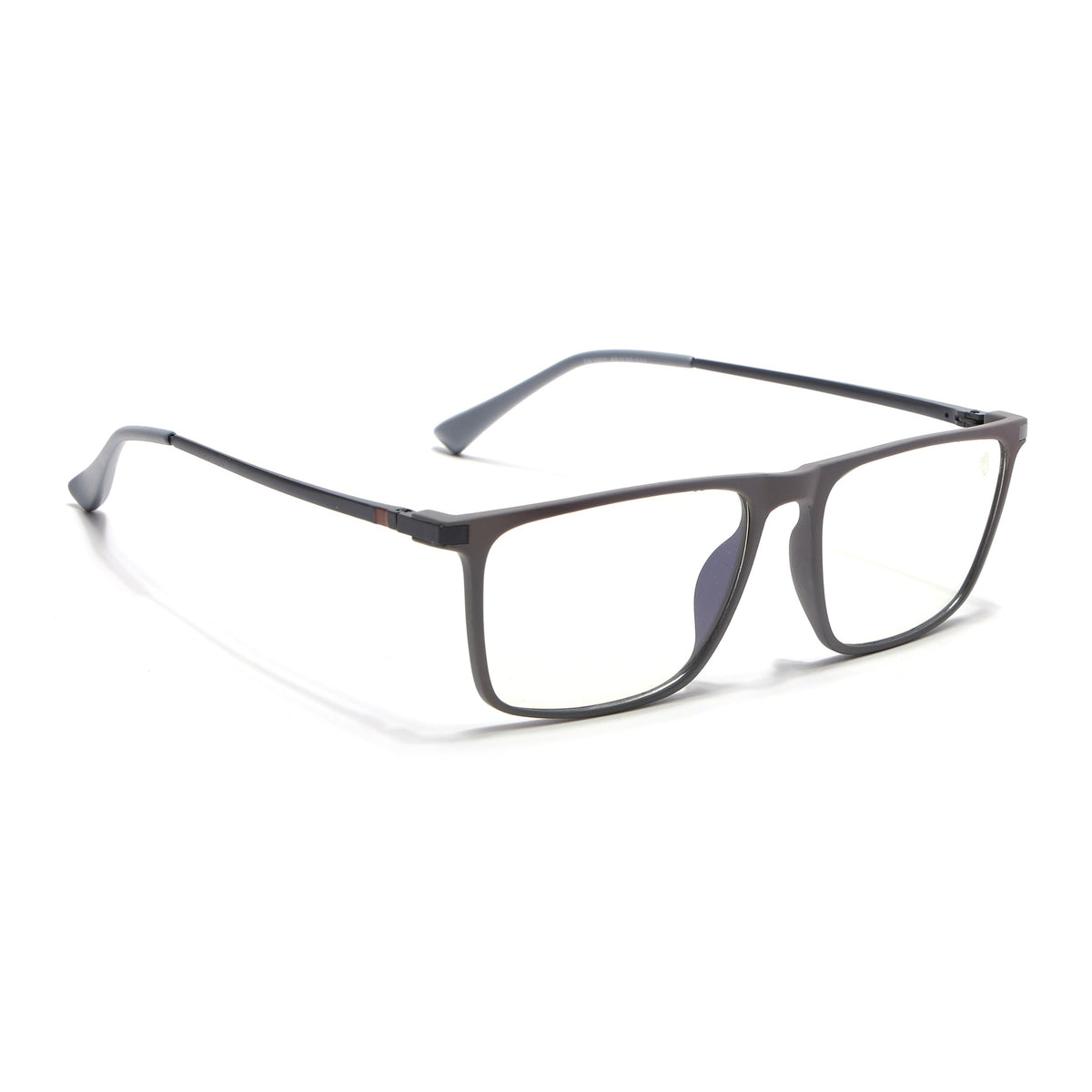 Eyejack Domino Grey Rectangle Eyeglasses for Men & Women (TR1001FCL1620-C5)