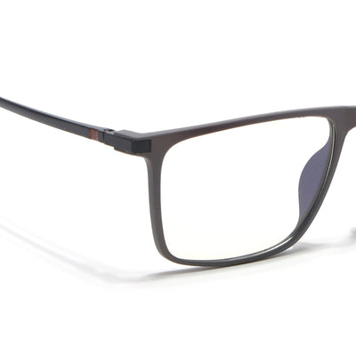 Eyejack Domino Grey Rectangle Eyeglasses for Men & Women (TR1001FCL1620-C5)