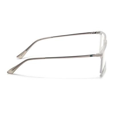 Eyejack Domino Matt Grey Rectangle Eyeglasses for Men & Women (TR1001FCL1621-C6)