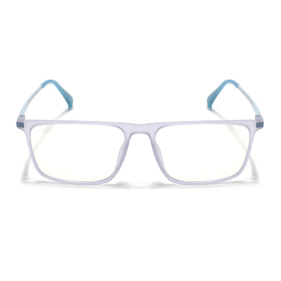 Eyejack Domino Light Purple Rectangle Eyeglasses for Men & Women (TR1001FCL1624-C9)