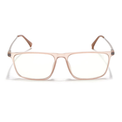 Eyejack Domino Matt Brown Rectangle Eyeglasses for Men & Women (TR1001FCL1626-C11)