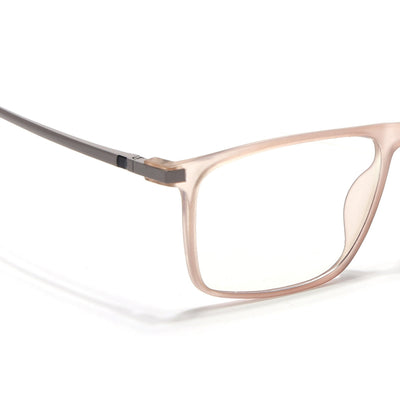 Eyejack Domino Matt Brown Rectangle Eyeglasses for Men & Women (TR1001FCL1626-C11)