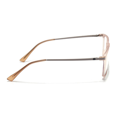 Eyejack Domino Matt Brown Rectangle Eyeglasses for Men & Women (TR1001FCL1626-C11)