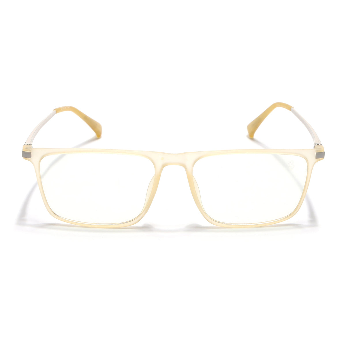 Eyejack Domino Yellow Rectangle Eyeglasses for Men & Women (TR1001FCL1627-C12)