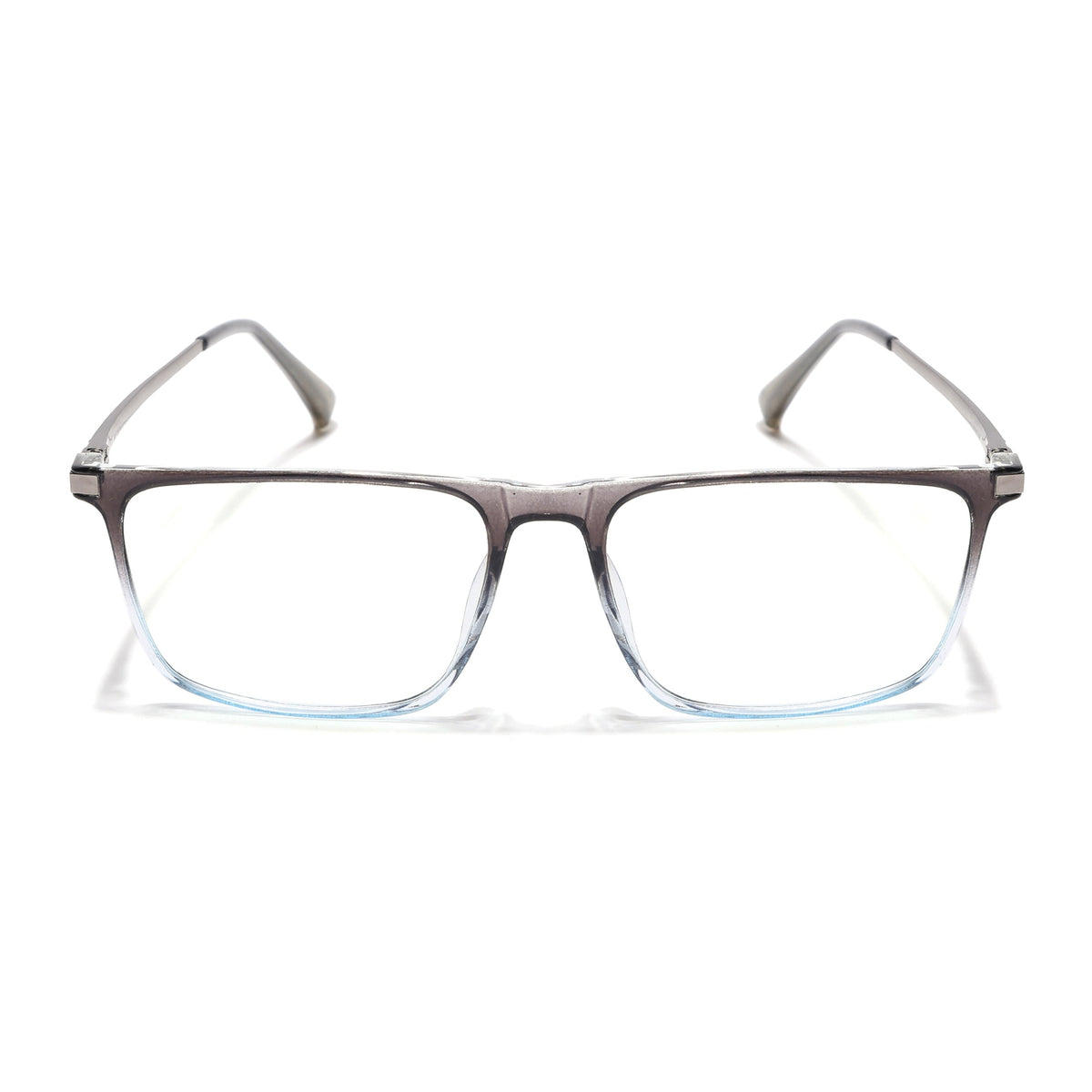 Eyejack Domino Black & Clear Rectangle Eyeglasses for Men & Women (TR1001FCL1628-C13)