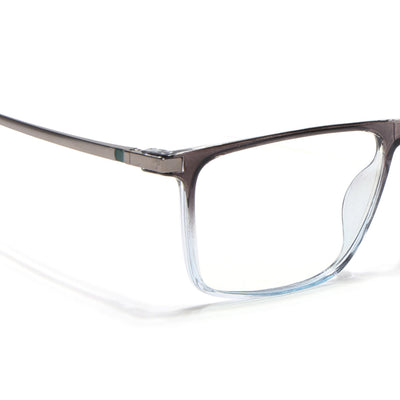 Eyejack Domino Black & Clear Rectangle Eyeglasses for Men & Women (TR1001FCL1628-C13)