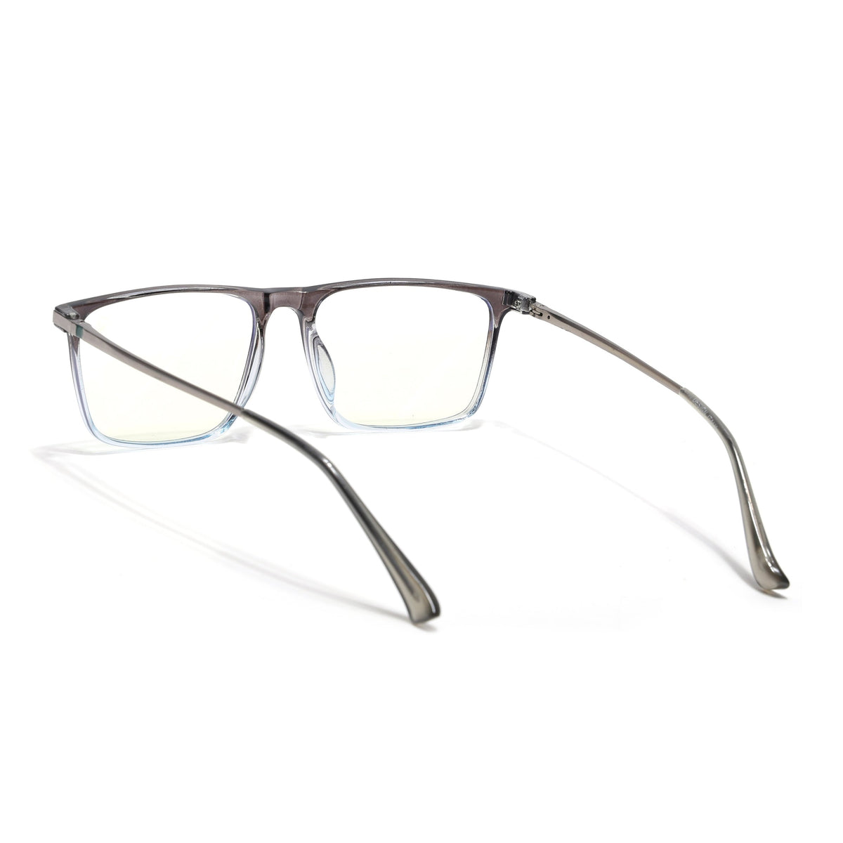Eyejack Domino Black & Clear Rectangle Eyeglasses for Men & Women (TR1001FCL1628-C13)