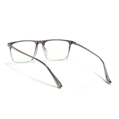 Eyejack Domino Black & Clear Rectangle Eyeglasses for Men & Women (TR1001FCL1628-C13)