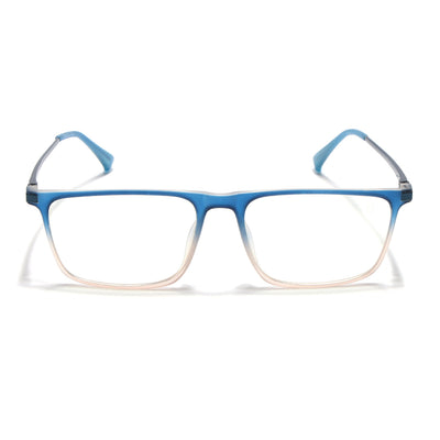 Eyejack Domino Blue & Brown Rectangle Eyeglasses for Men & Women (TR1001FCL1629-C14)