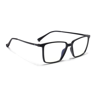 Eyejack Domino Matt Black Square Eyeglasses for Men & Women (TR1002FCL1631-C2)