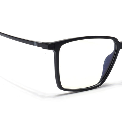 Eyejack Domino Matt Black Square Eyeglasses for Men & Women (TR1002FCL1631-C2)