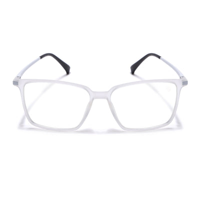 Eyejack Domino Matt Transparent Square Eyeglasses for Men & Women (TR1002FCL1633-C4)