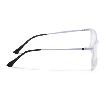 Eyejack Domino Matt Transparent Square Eyeglasses for Men & Women (TR1002FCL1633-C4)