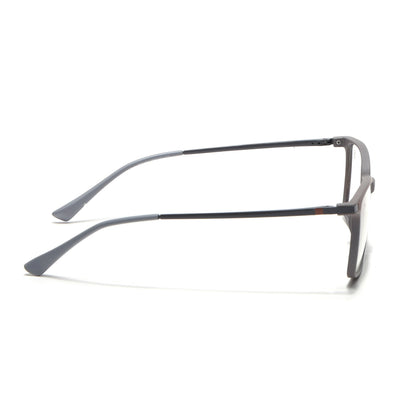 Eyejack Domino Grey Square Eyeglasses for Men & Women (TR1002FCL1634-C5)