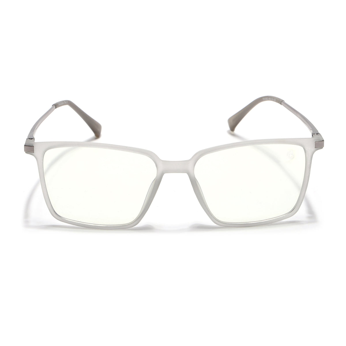Eyejack Domino Matt Grey Square Eyeglasses for Men & Women (TR1002FCL1635-C6)