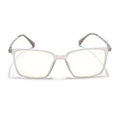 Eyejack Domino Matt Grey Square Eyeglasses for Men & Women (TR1002FCL1635-C6)