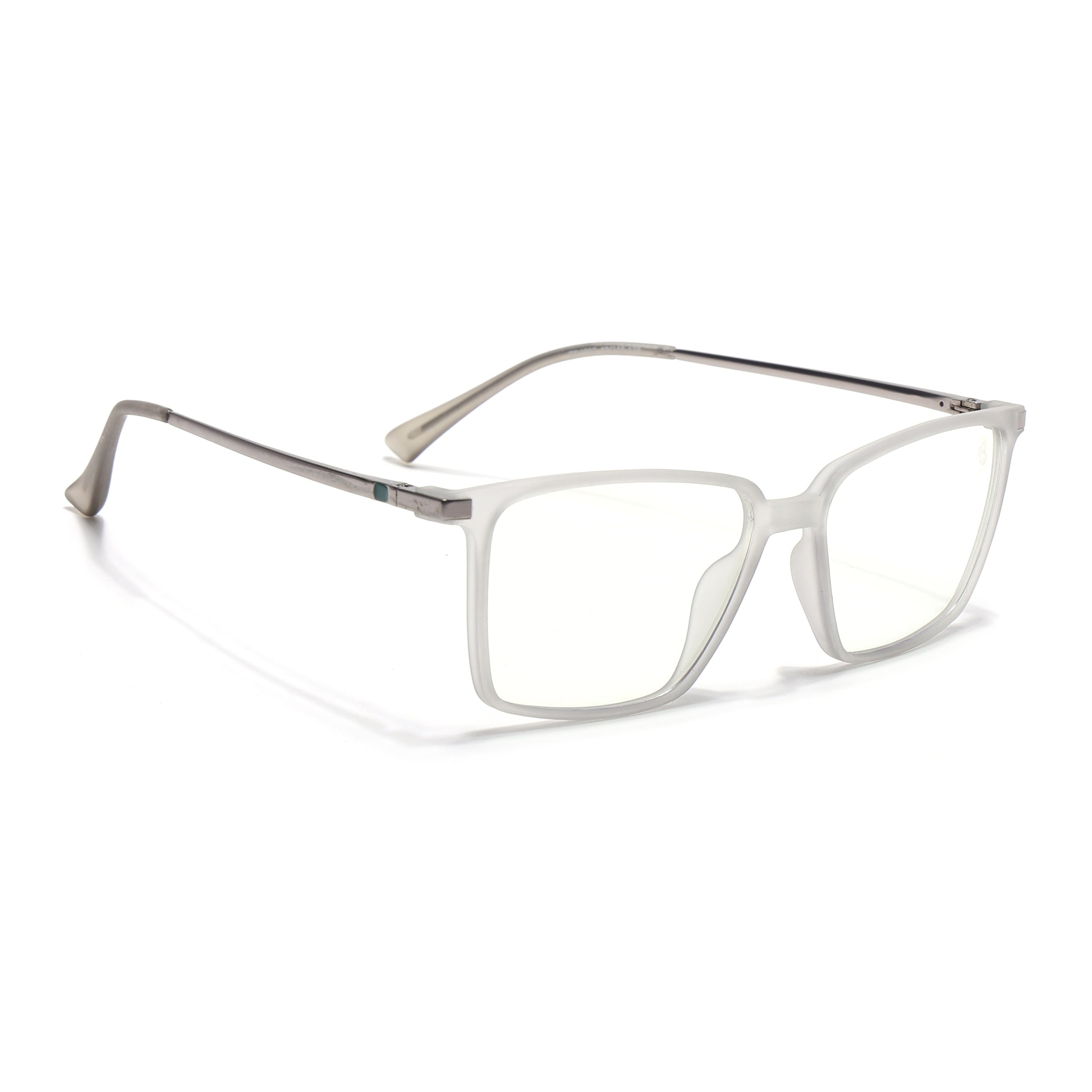 Eyejack Domino Matt Grey Square Eyeglasses for Men & Women