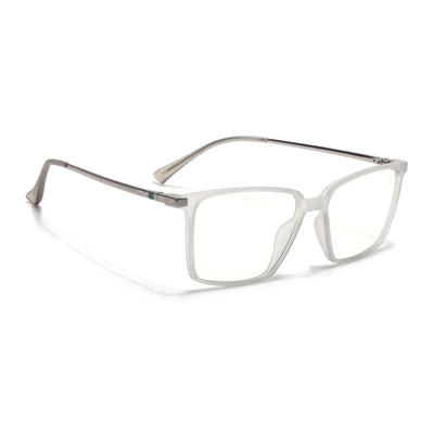 Eyejack Domino Matt Grey Square Eyeglasses for Men & Women (TR1002FCL1635-C6)