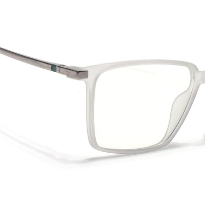 Eyejack Domino Matt Grey Square Eyeglasses for Men & Women (TR1002FCL1635-C6)