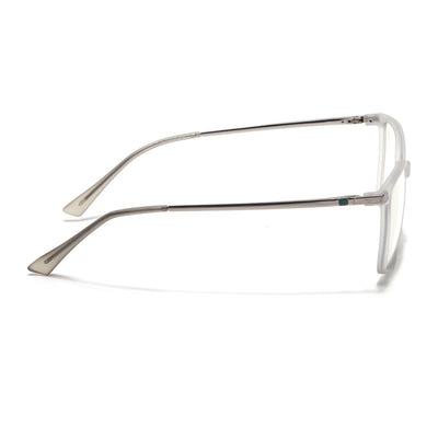 Eyejack Domino Matt Grey Square Eyeglasses for Men & Women (TR1002FCL1635-C6)