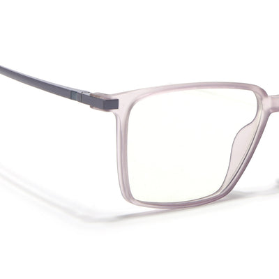 Eyejack Domino Purple Square Eyeglasses for Men & Women (TR1002FCL1637-C8)
