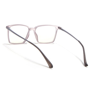 Eyejack Domino Purple Square Eyeglasses for Men & Women (TR1002FCL1637-C8)