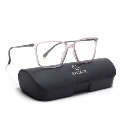 Eyejack Domino Purple Square Eyeglasses for Men & Women (TR1002FCL1637-C8)