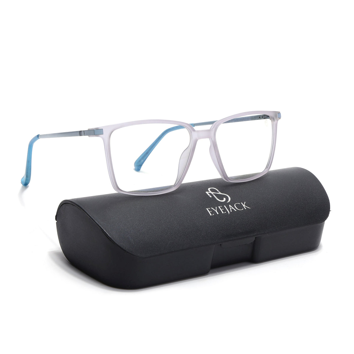 Eyejack Domino Light Purple Square Eyeglasses for Men & Women (TR1002FCL1638-C9)