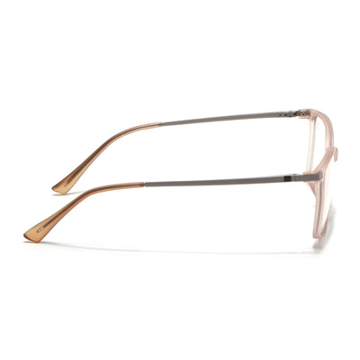 Eyejack Domino Matt Brown Square Eyeglasses for Men & Women (TR1002FCL1640-C11)
