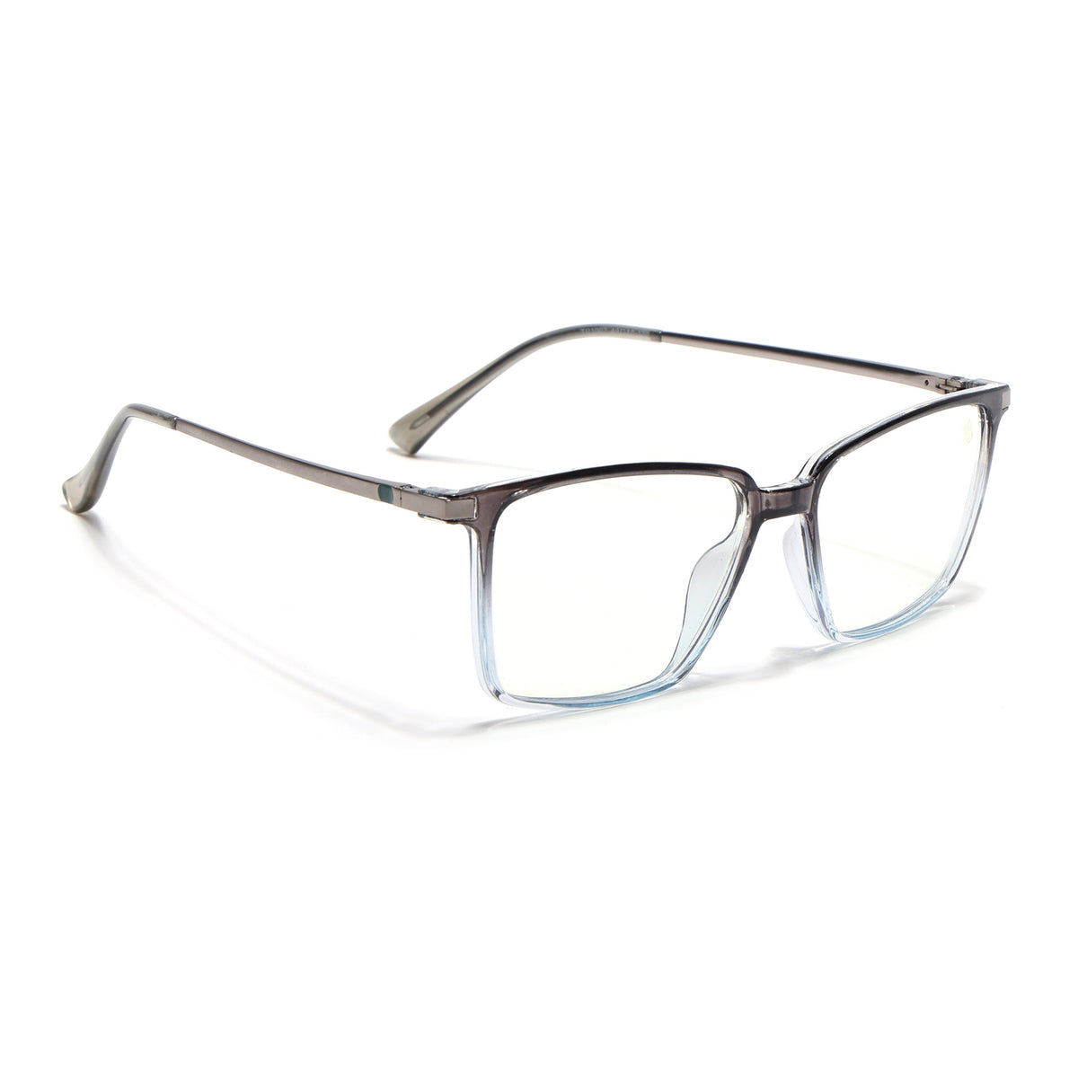 Eyejack Domino Black & Clear Square Eyeglasses for Men & Women (TR1002FCL1642-C13)