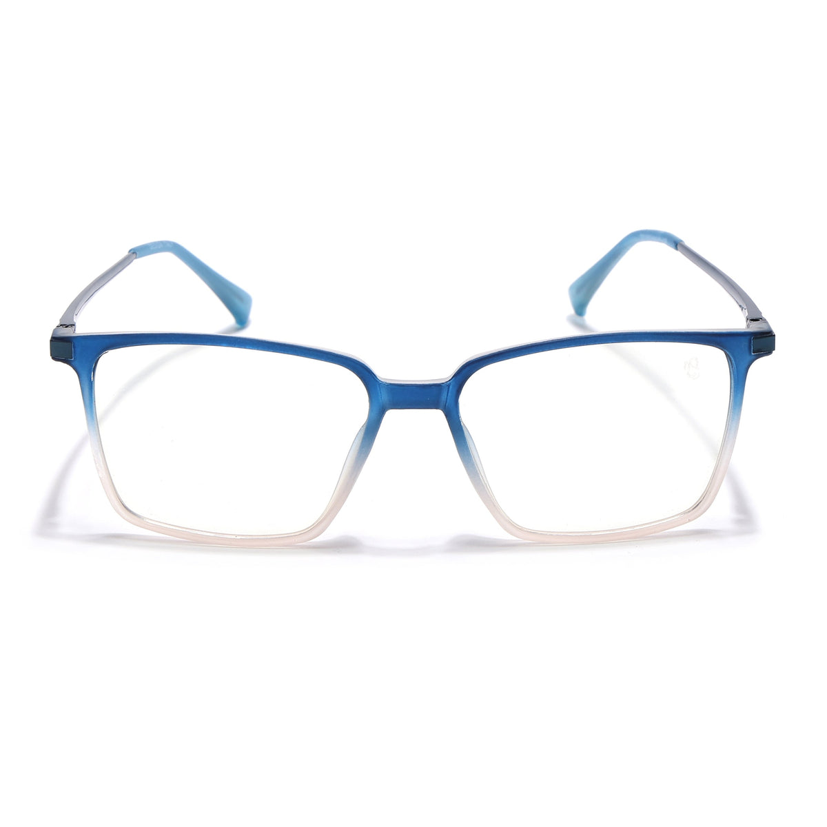 Eyejack Domino Blue & Brown Square Eyeglasses for Men & Women (TR1002FCL1643-C14)
