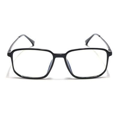 Eyejack Domino Shine Black Square Eyeglasses for Men & Women (TR1003FCL1644-C1)