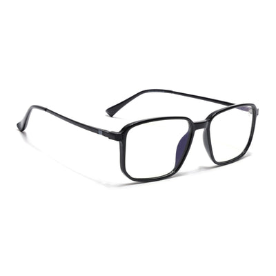 Eyejack Domino Shine Black Square Eyeglasses for Men & Women (TR1003FCL1644-C1)