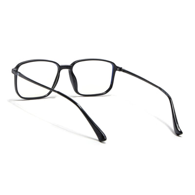 Eyejack Domino Shine Black Square Eyeglasses for Men & Women (TR1003FCL1644-C1)