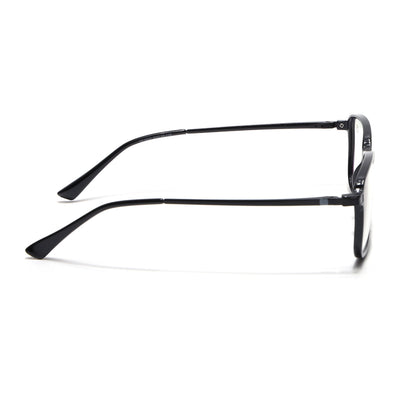 Eyejack Domino Shine Black Square Eyeglasses for Men & Women (TR1003FCL1644-C1)